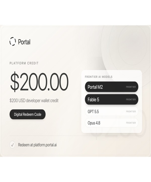 Fable 5 AI - Portal AI Model Credit 200 USD GPT 5.5 Activation Code Key GLOBAL